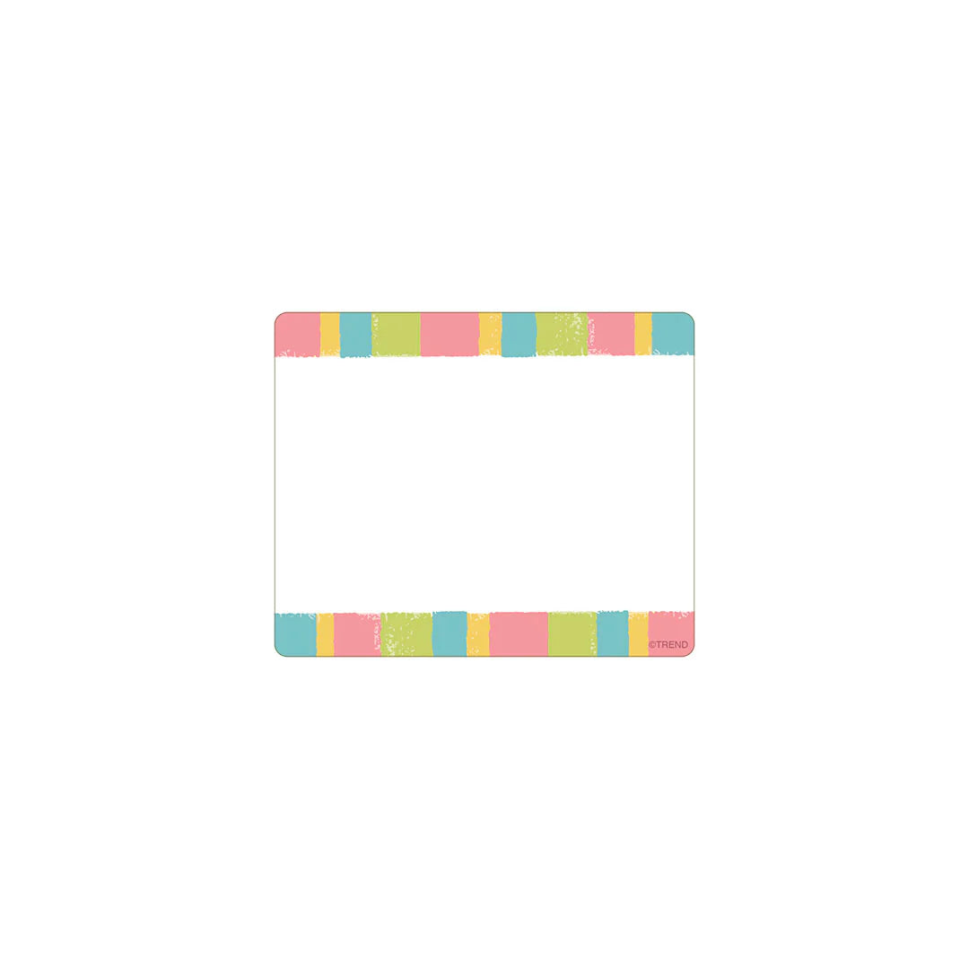 CHEERFUL STRIPES NAME TAGS 36PCS