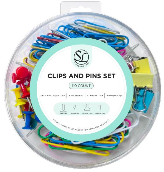 110ct | Clips & Round Container