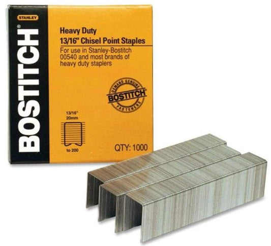 Bostitch 13/16" Heavy Duty Premium Staples Cj. 1000