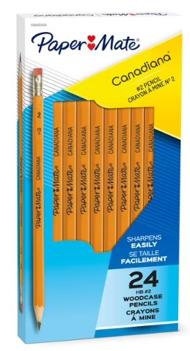 Paper Mate Canadiana Woodcase Pencils HB #2 Cj. 24