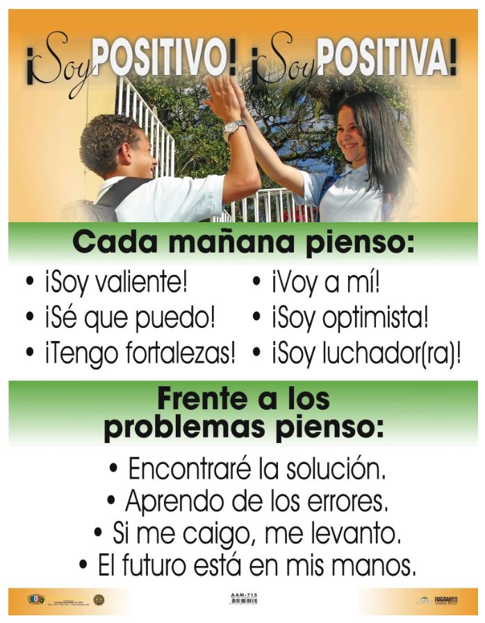 Cartel ¡Soy positivo! ¡Soy positiva!