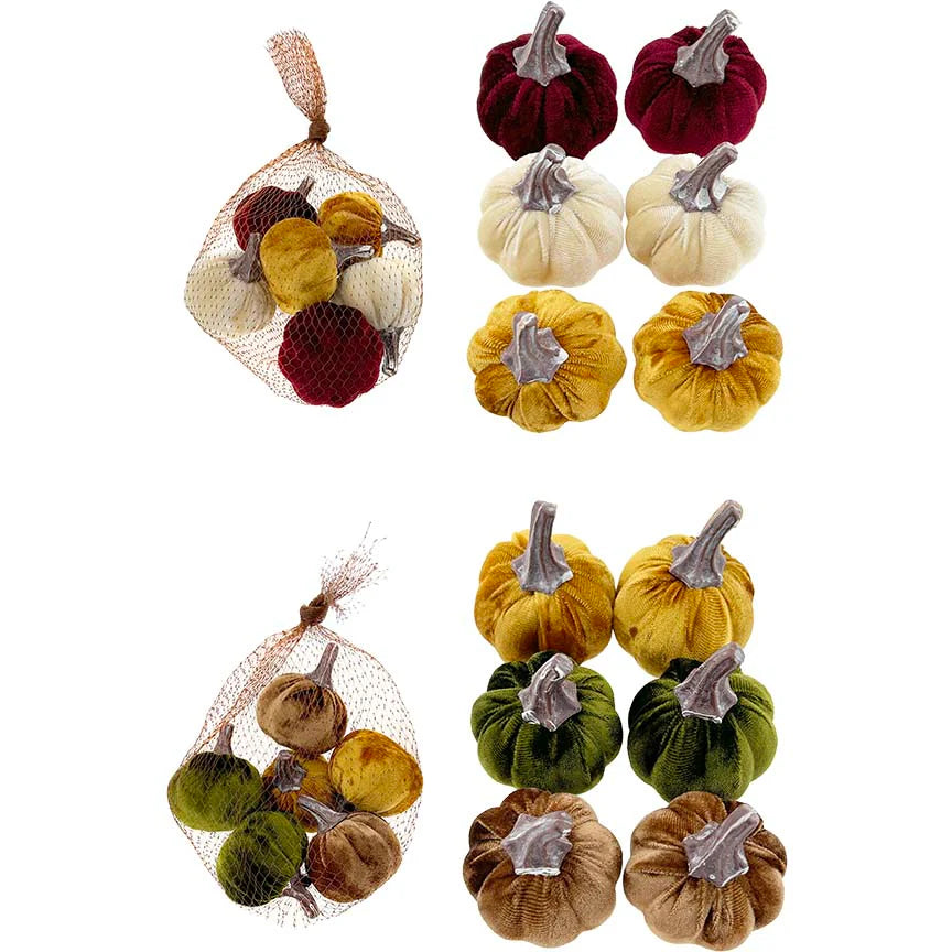 PUMPKIN VELVET 6PC NET BAG