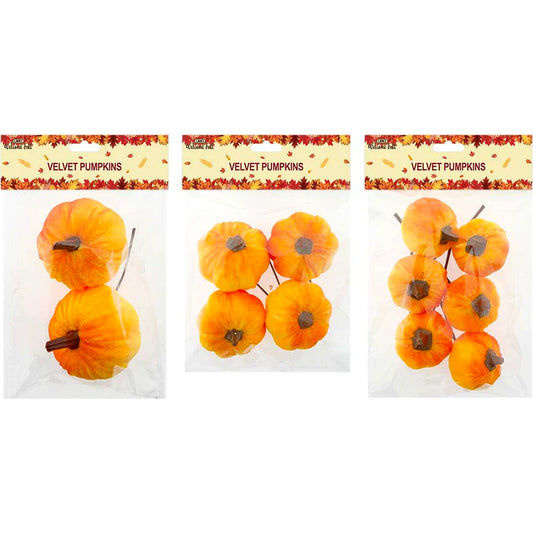 PUMPKIN VELVET 3SIZES ASTD