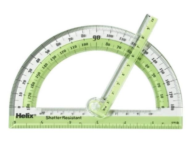 Helix 180 Degree Swing Arm 6" Protractor Assorted Colors