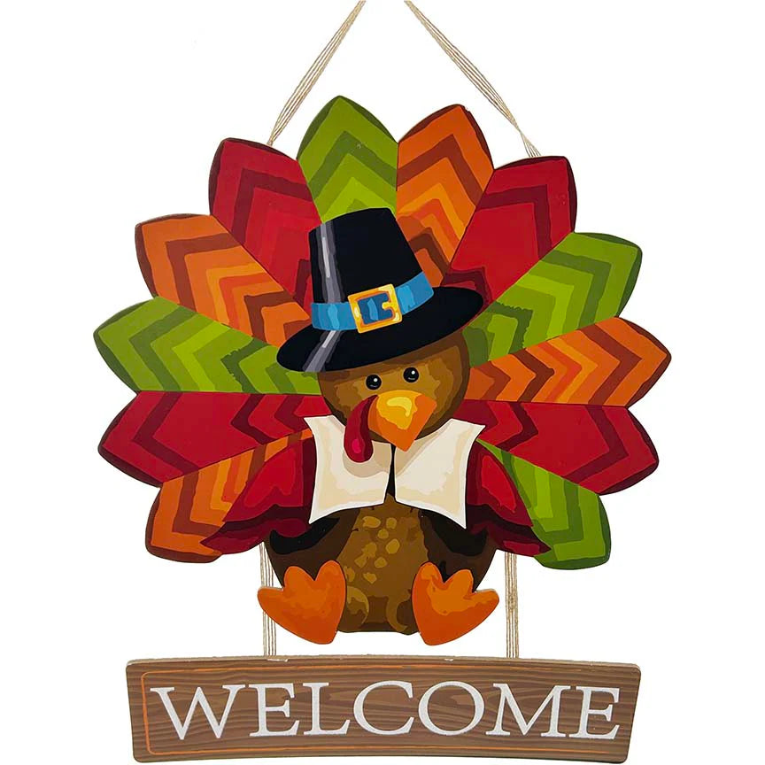 FOAM WELCOME SIGN TURKEY 11.8IN