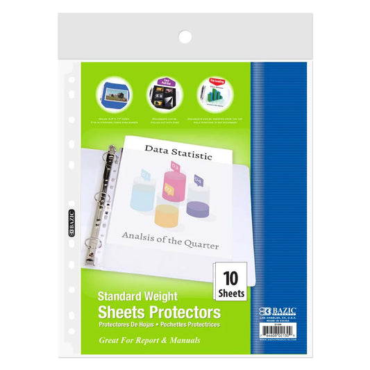 STANDARD WEIGHT TOP LOADING SHEET PROTECTORS (10/P