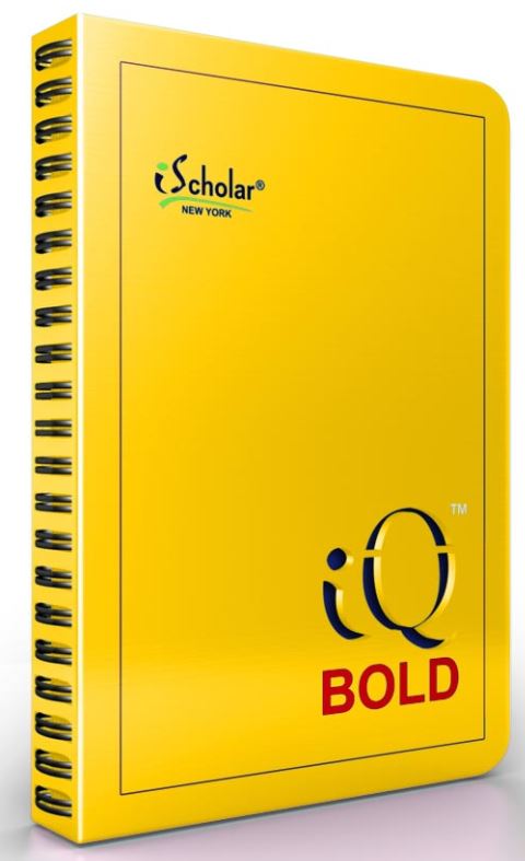 iQ BOLD Hidden Wire Notebook Narrow Ruled 9" x 7" 120 Sheets