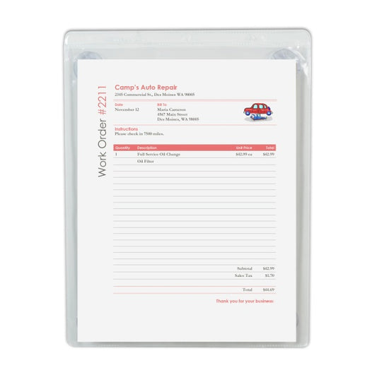 Display Pocket with Suction Cups, Both Sides Clear, 9" x 12", 71012