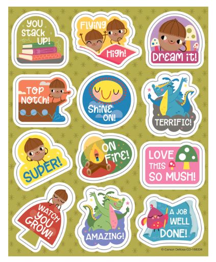 Fairy Tale Forest Motivational Stickers Pkg. 72