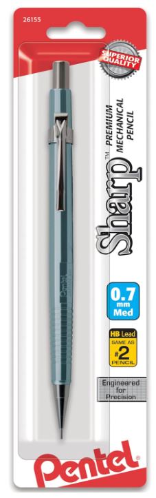 Sharp Mechanical Pencil 0.7 mm Metallic Assorted Barrels Colors