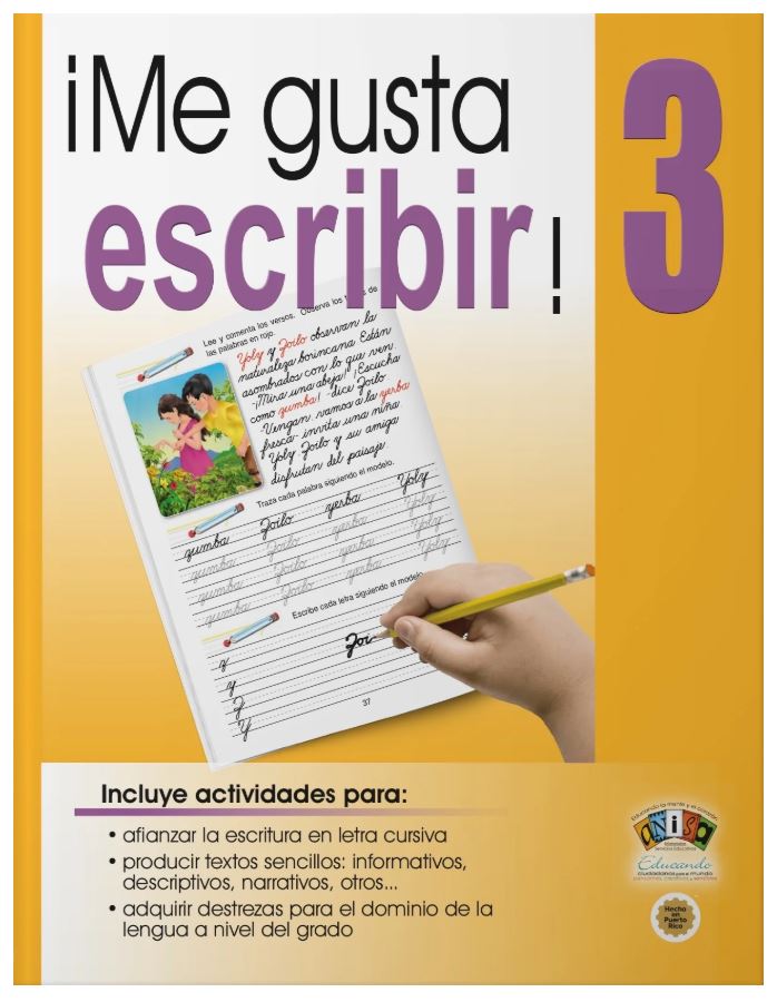 Cuaderno ¡Me Gusta Escribir! 3 - 3er Grado