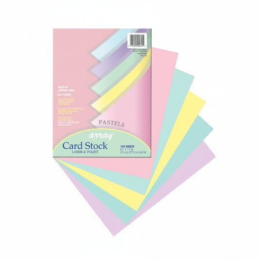 Card Stock Pastel 8-1/2" x 11" Pkg. 100 – imagen 1 - JA Riollano