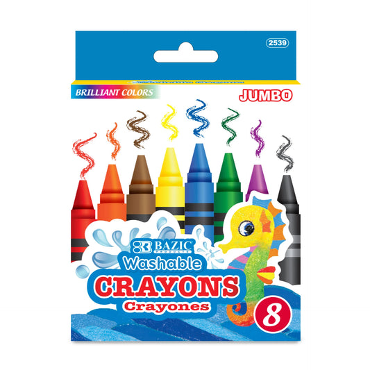 8 COLORES WASHABLE JUMBO CRAYON