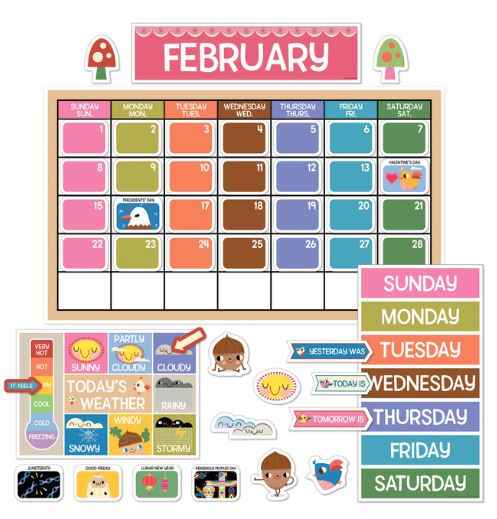 Fairy Tale Forest Calendar Bulletin Board Set 140 PCS