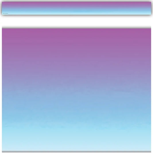 Purple and Blue Color Wash Straight Border Trim