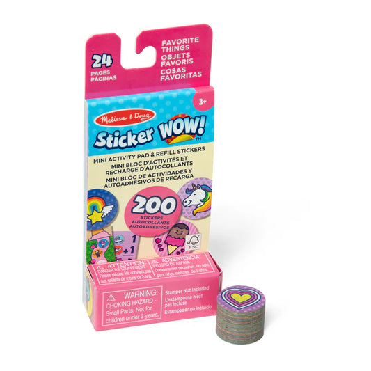 Sticker WOW! Mini Activity Pad with Refill Stickers - Favorite Things (200+ Stickers, Stamper Not Included)