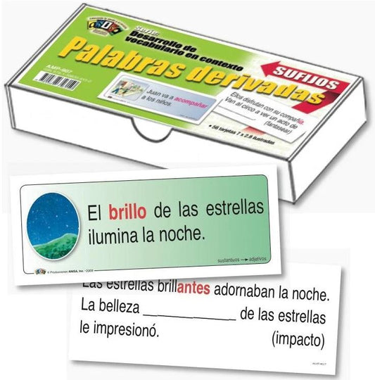 Tarjetas Palabras Derivada Sufijos Cj. 56