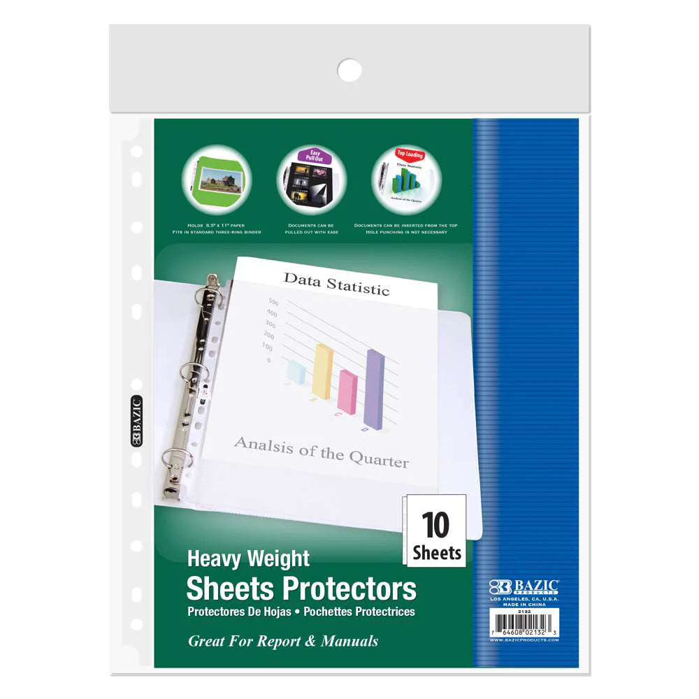 HEAVY WEIGHT SHEET PROTECTORS PQ.10