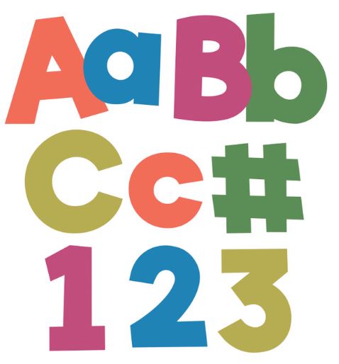 Woodland Brights Combo Pack Bulletin Board Letters 4" 219 PCS