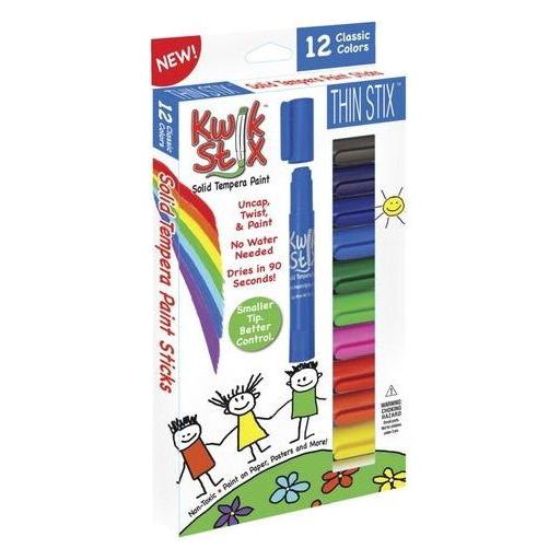 THINSTIX TEMPERA PAINT 12 THIN CLASSIC COLORS
