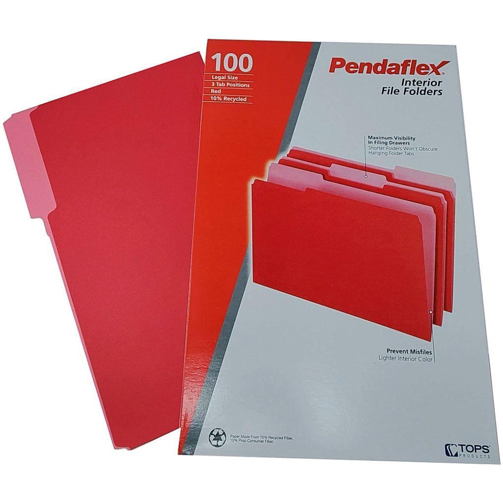 FOLDER INTERIOR LEGAL RED BOX/100
