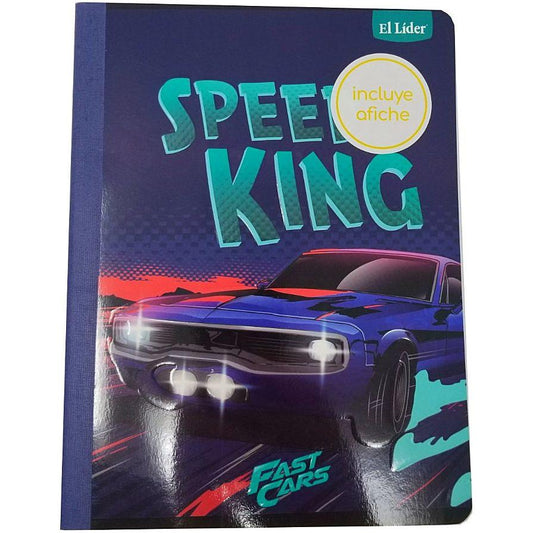 LIBRETA COSIDA SEMI FASTCAR 19 200PG