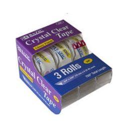 CRYSTAL CLEAR TAPE 3PK 3/4X250" DISPLAY