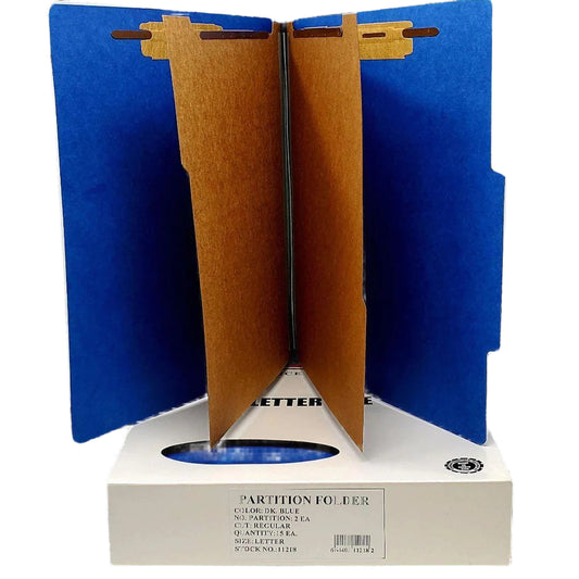 FILE FOLDER 2 PARTITION DARK BLUE LETTER BOX/15