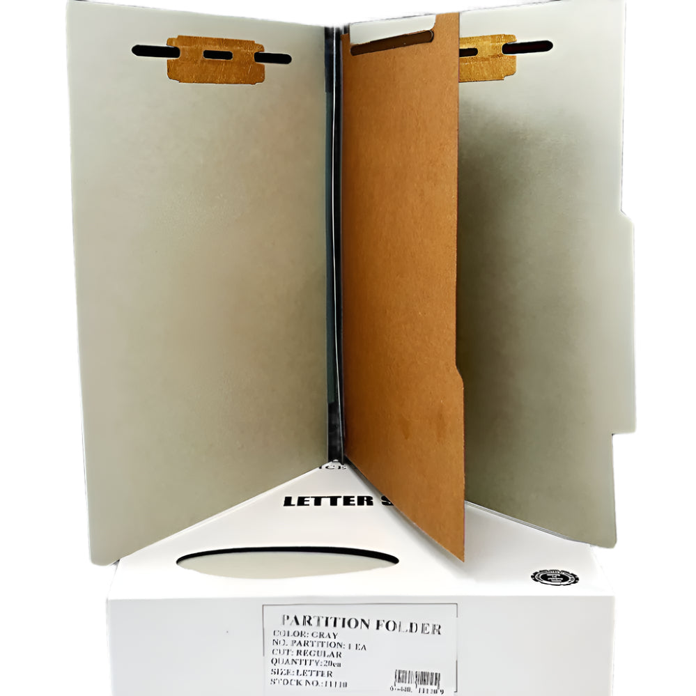FILE FOLDER 1 PARTITION GRAY LETTER BOX/20