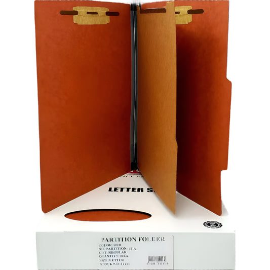 FILE FOLDER 1 PARTITION RED LETTER BOX/20