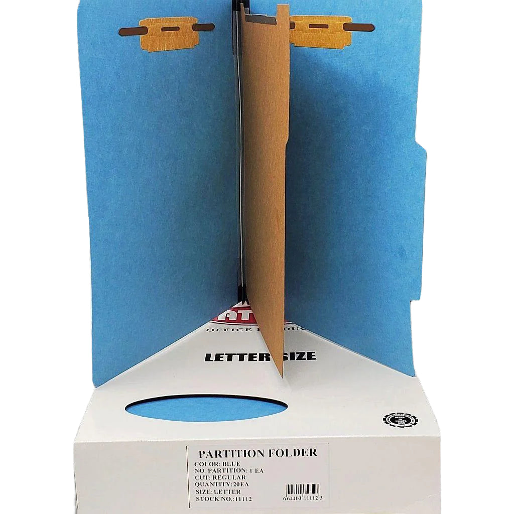 FILE FOLDER 1 PARTITION BLUE LETTER BOX/20