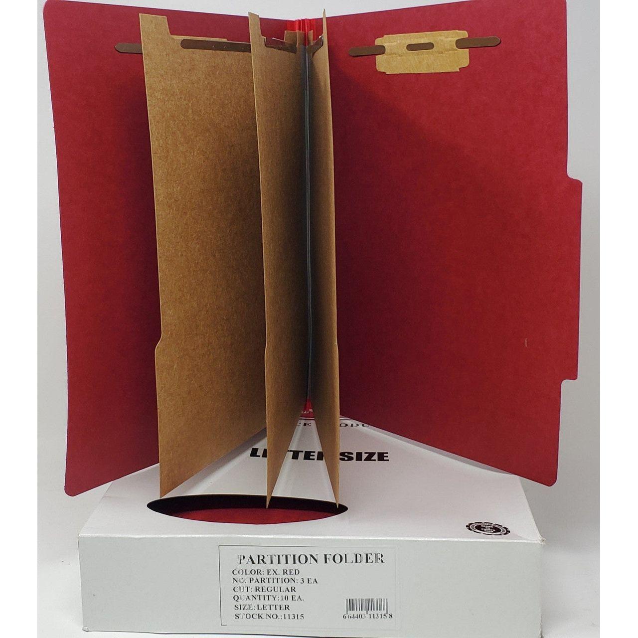 FILE FOLDER 3 PARTITION EX.RED LETTER BOX/10
