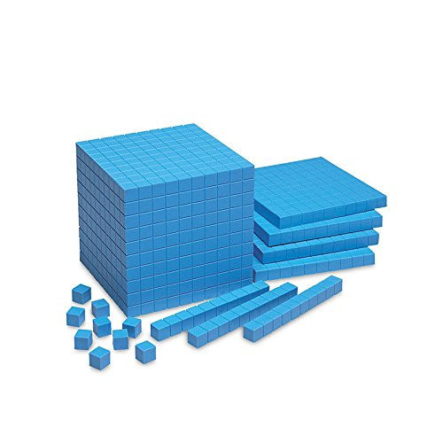 BLUE PLASTIC BASE TEN CUBE