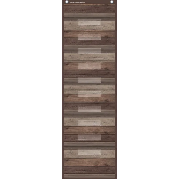 DARK WOOD 10 POCKET FILE STORAGE CHART