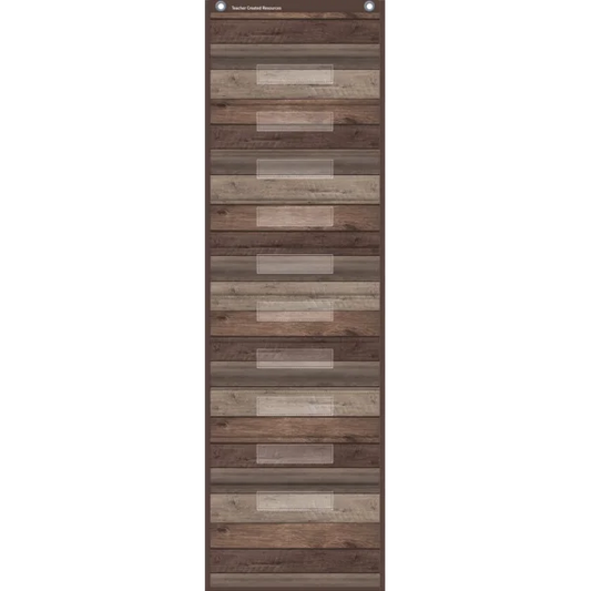 DARK WOOD 10 POCKET FILE STORAGE CHART