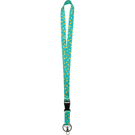 TEAL CONFETTI LANYARD