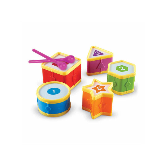TEACHES COLORS NUMBER AND SHAPES DRUMS
