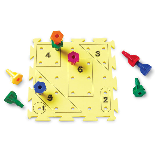 RAINBOW PEG PLAY ACTIVITY SET 30 PC 6 COLORS