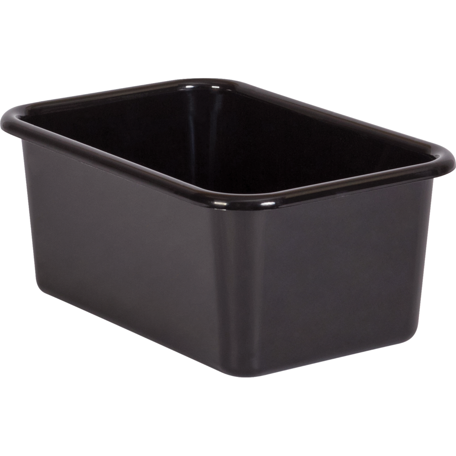 BLACK SMALL PLASTIC STORAGE BIN