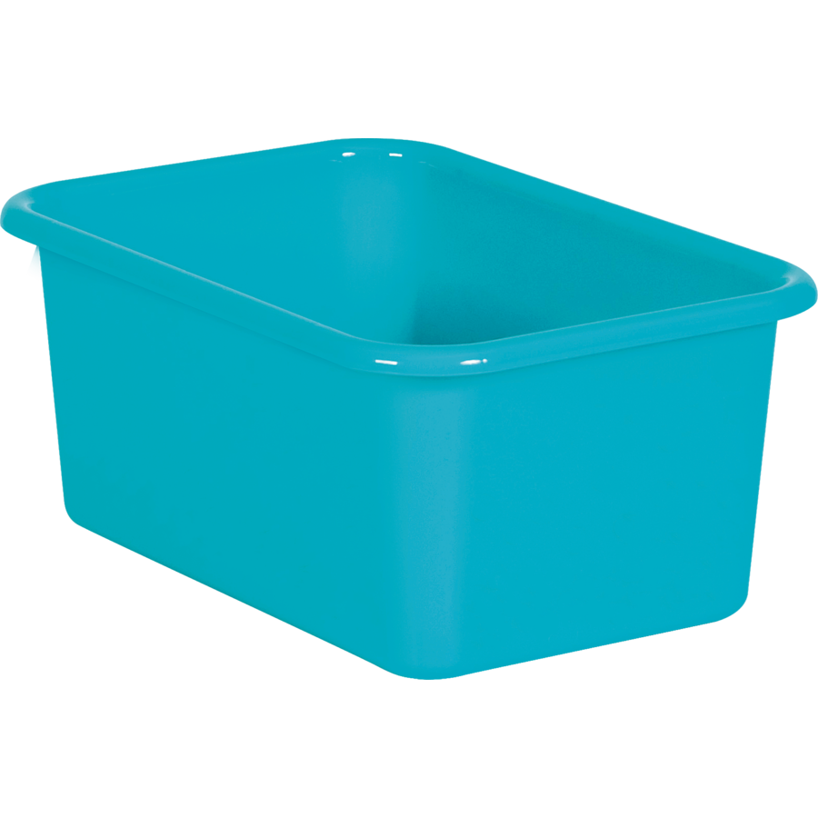 TEAL SMALL PLASTIC STORAGE BIN
