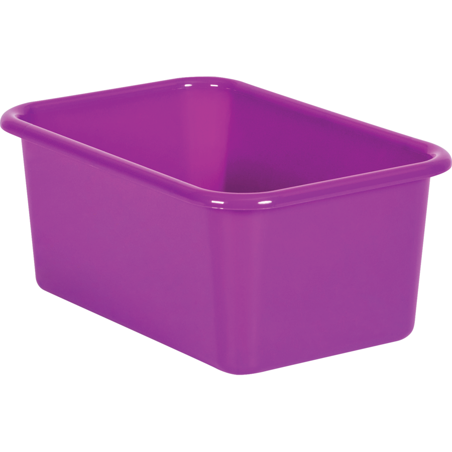 PURPLE SMALL PLASTIC STORAGE BIN