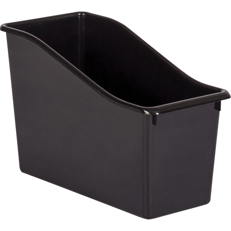 BLACK PLASTIC BOOK BIN