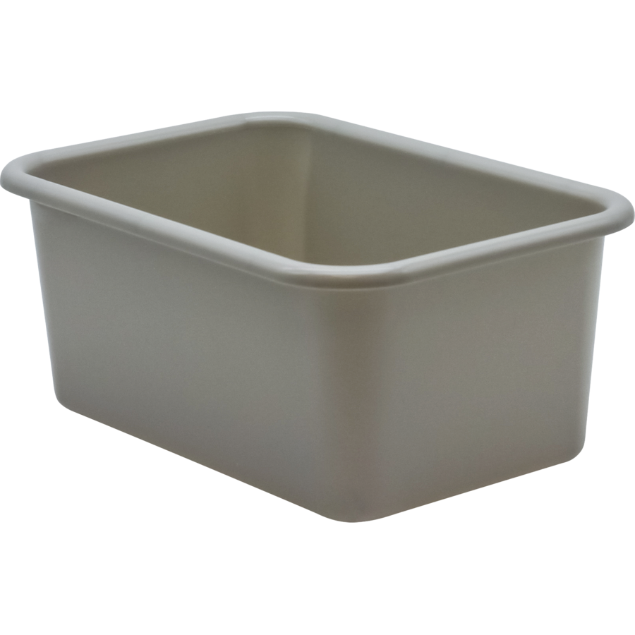 GRAY SMALL PLASTIC STORAGE BIN