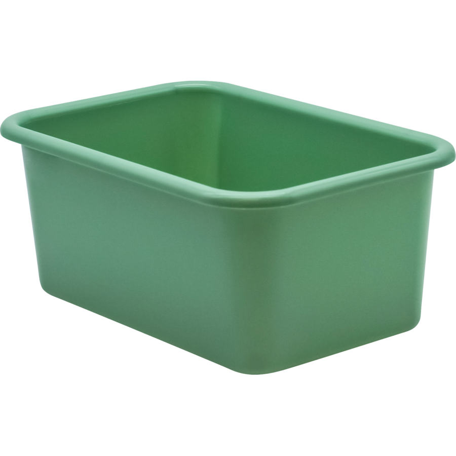 EUCALYPTUS GREEN SMALL PLASTIC STORAGE BIN