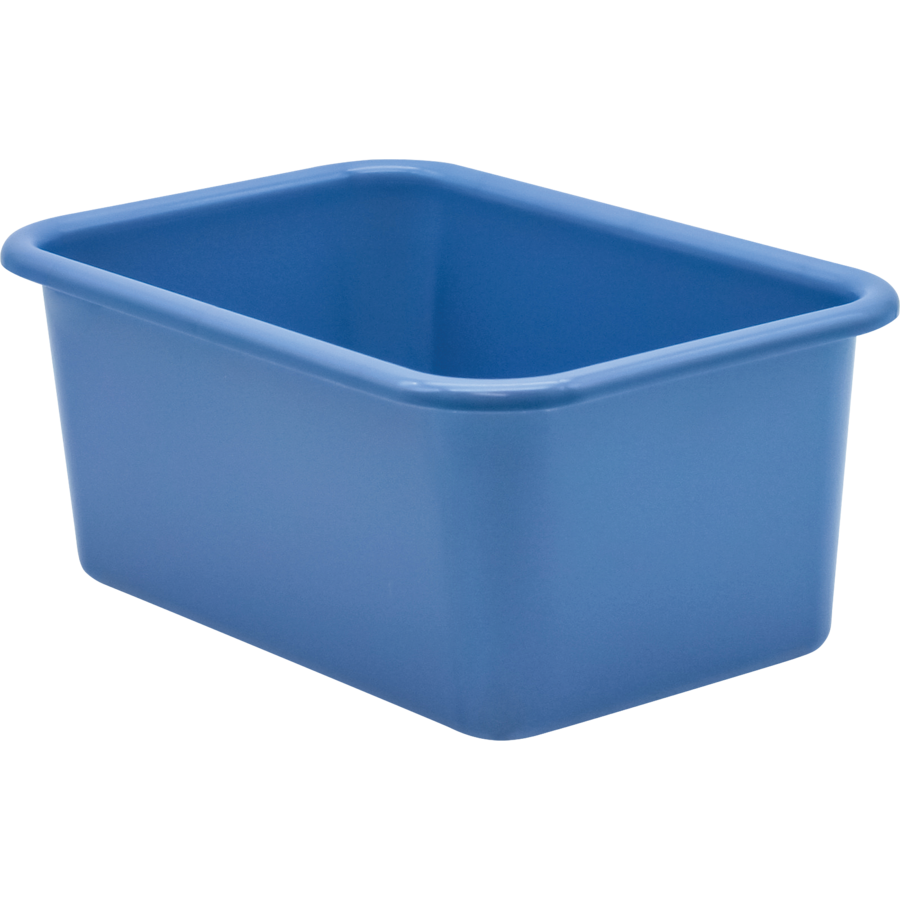SLATE BLUE SMALL PLASTIC STORAGE BIN