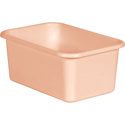 BLUSH SMALL PLASTIC STORAGE BIN