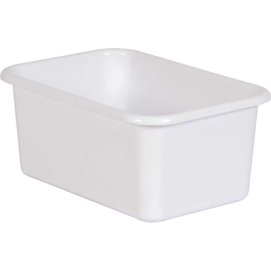 WHITE SMALL PLASTIC STORAGE BIN