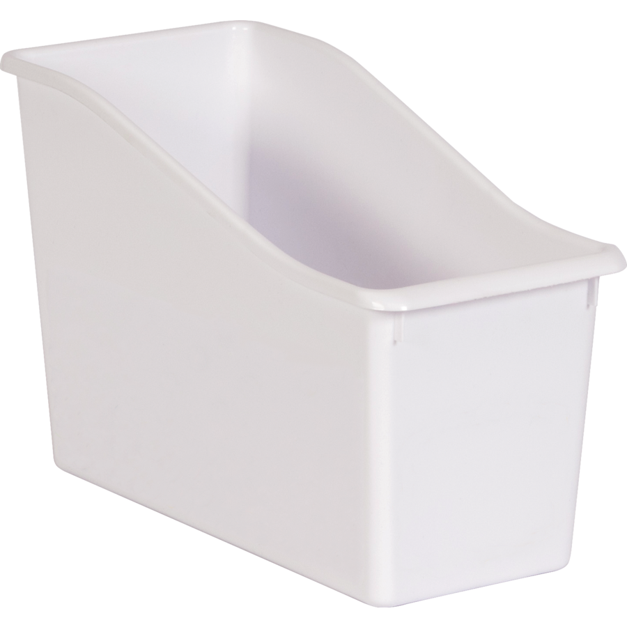 WHITE PLASTIC BOOK BIN