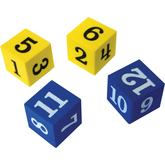 FOAM NUMBERED DICE (1-12)