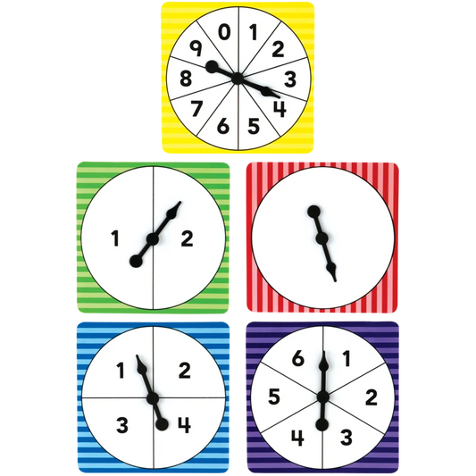 NUMBER SPINNERS SET 5PCS 4.5X4.5''